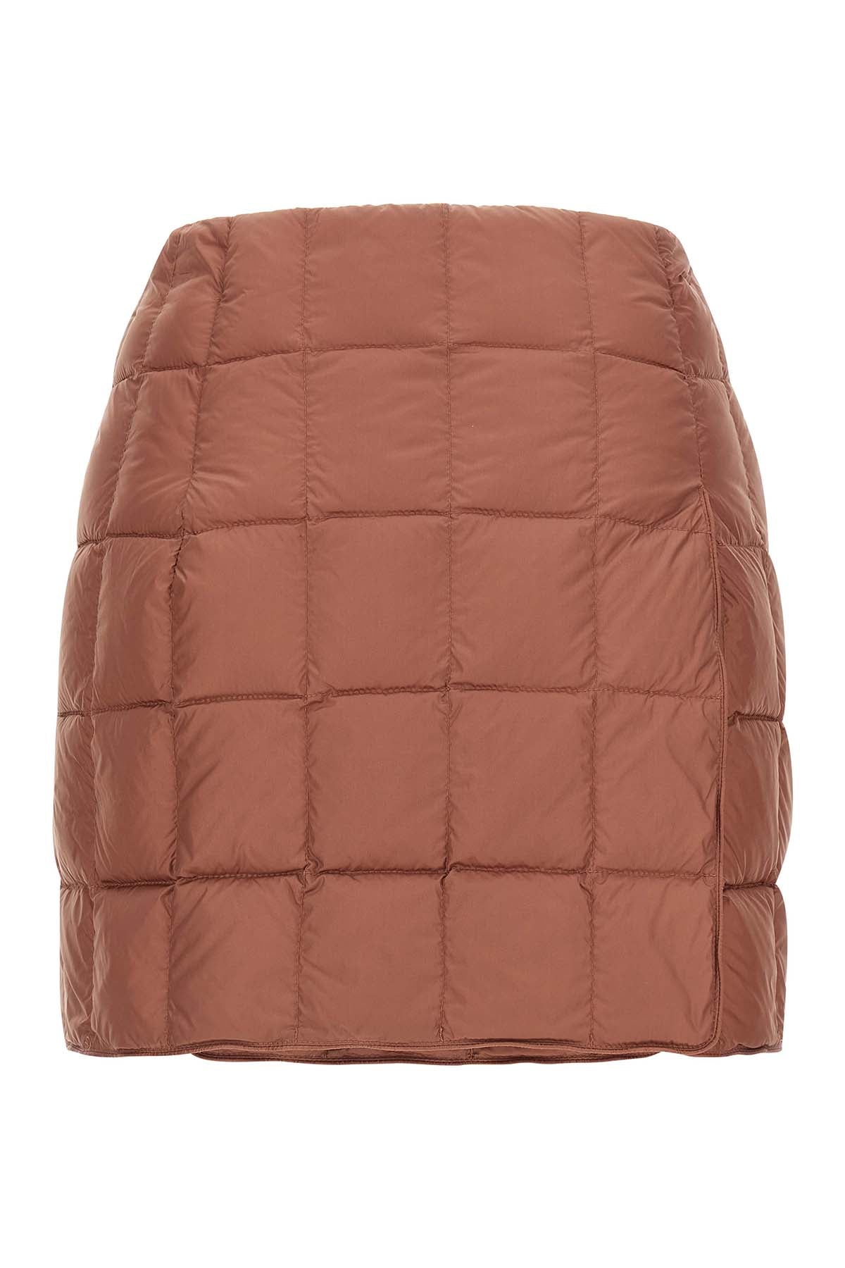 mini plahta quilted nylon skirt