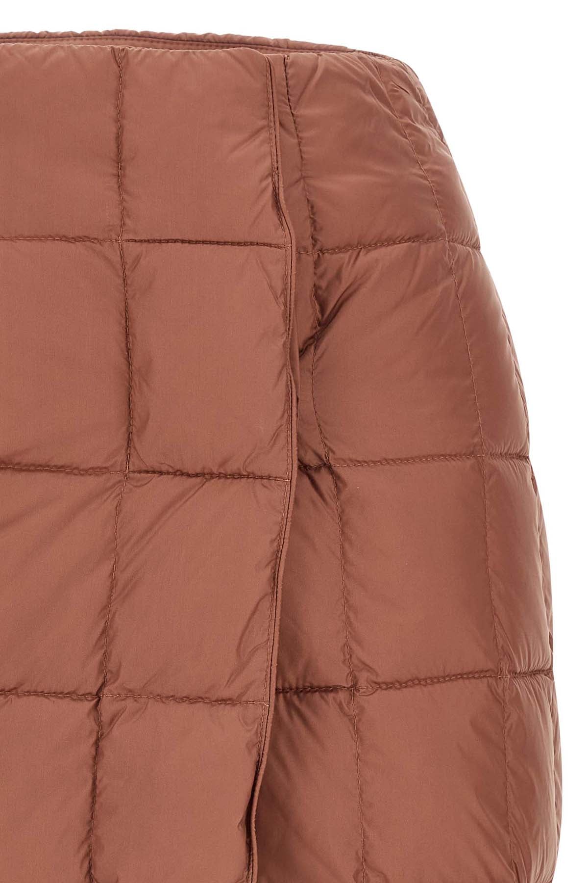 mini plahta quilted nylon skirt