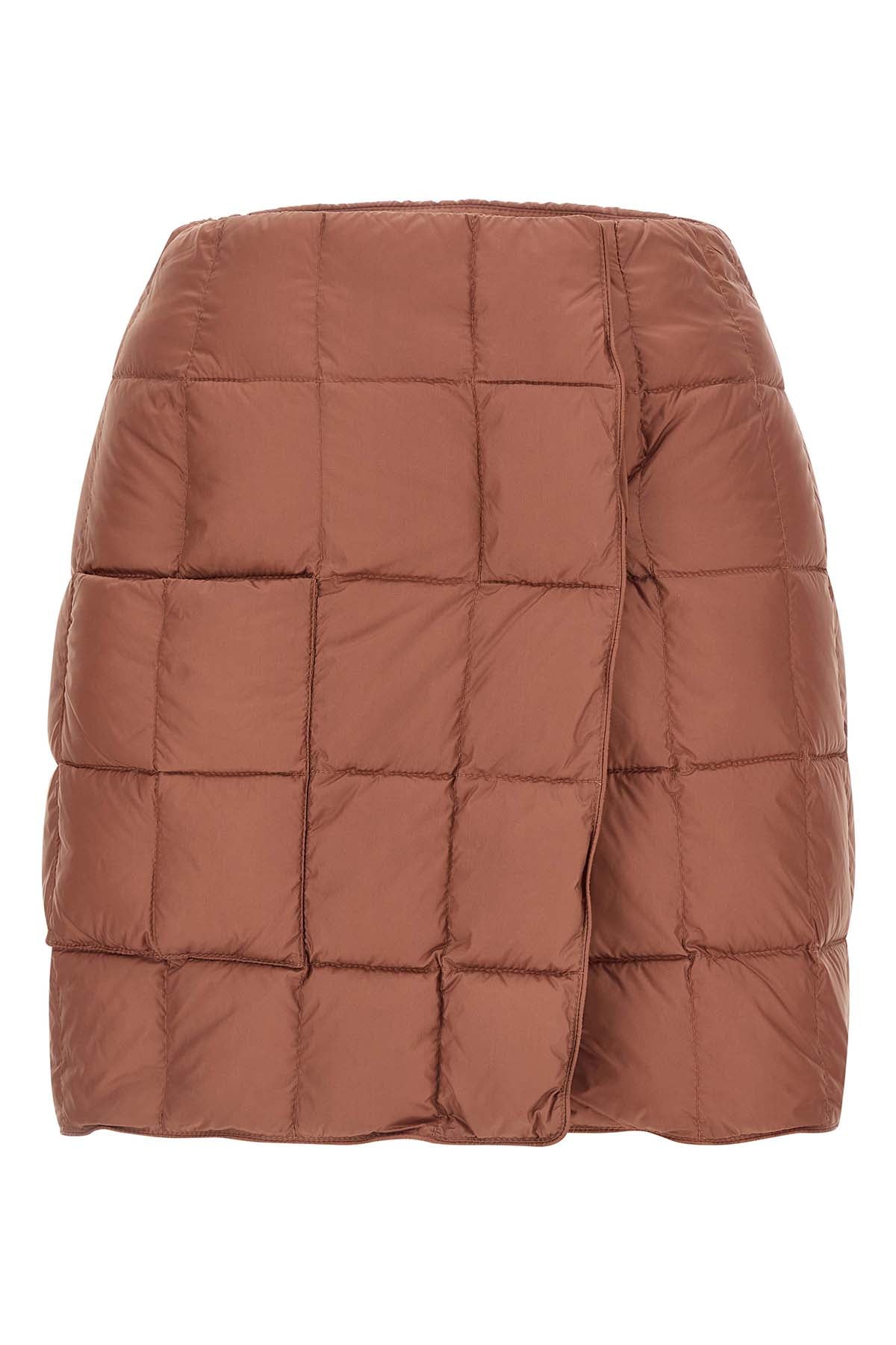 mini plahta quilted nylon skirt