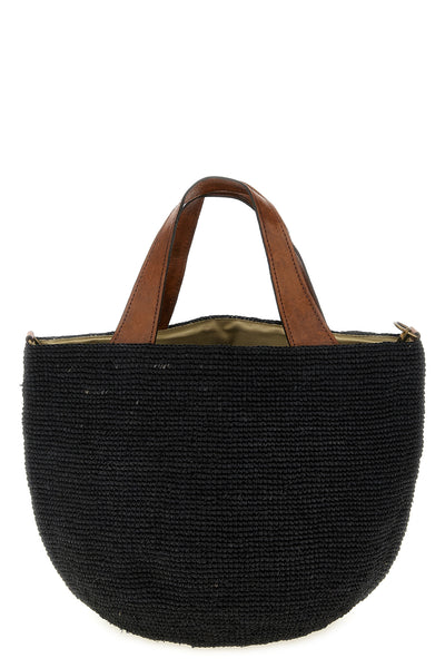 mirozy crocheted raffia handbag