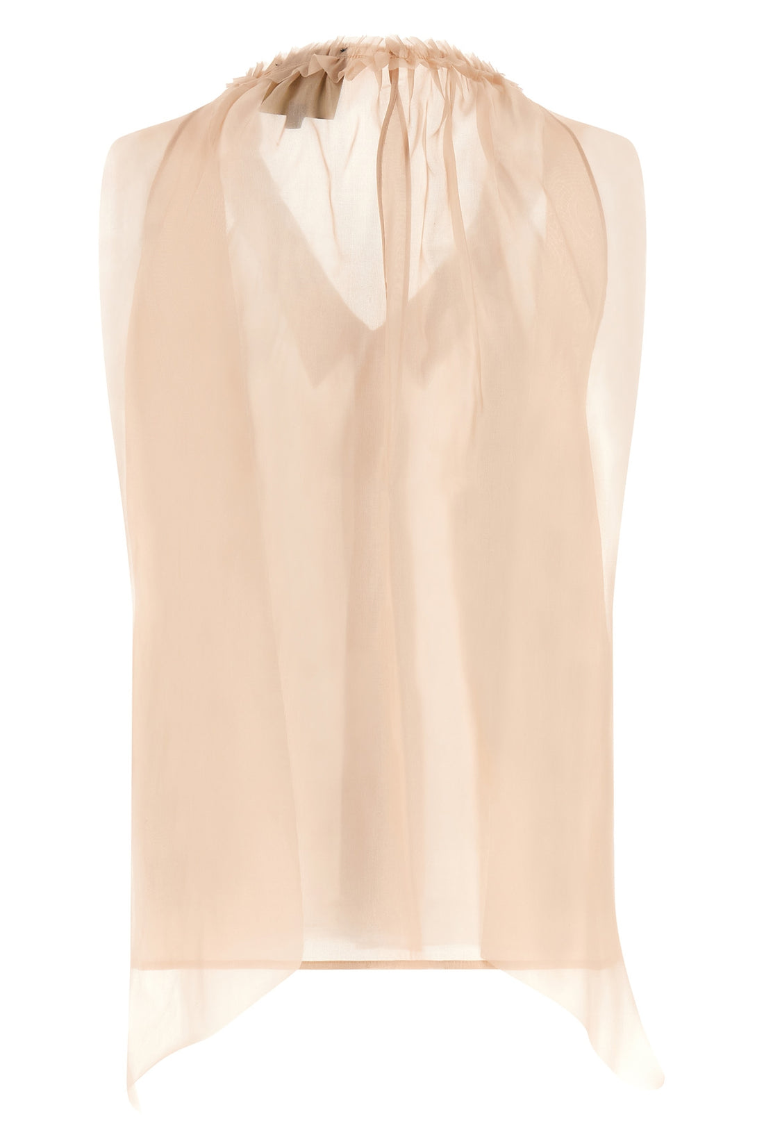 MAISON JEJIA 40 brooks semi-transparent silk top