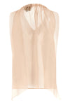brooks semi-transparent silk top