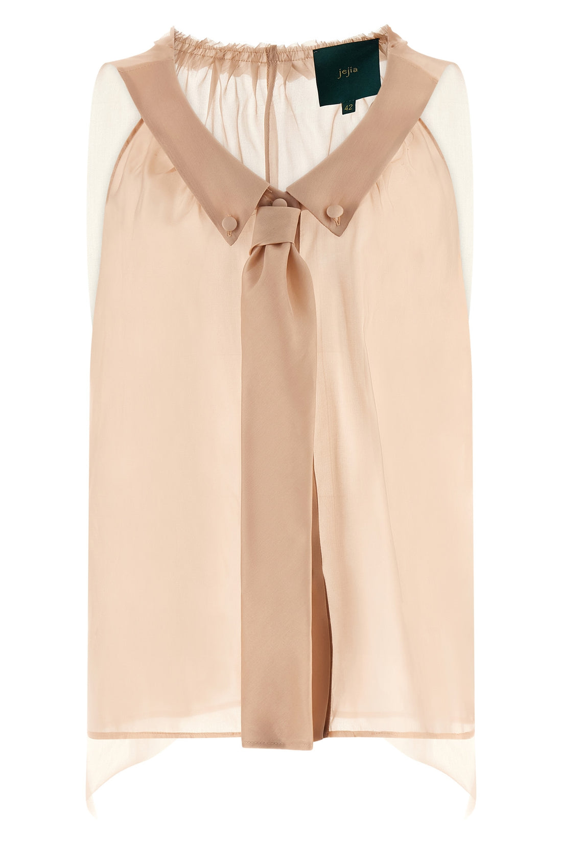 MAISON JEJIA 40 brooks semi-transparent silk top