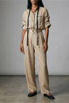 berta shirt in crinkled satin-effect fabric