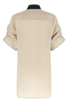 berta shirt in crinkled satin-effect fabric