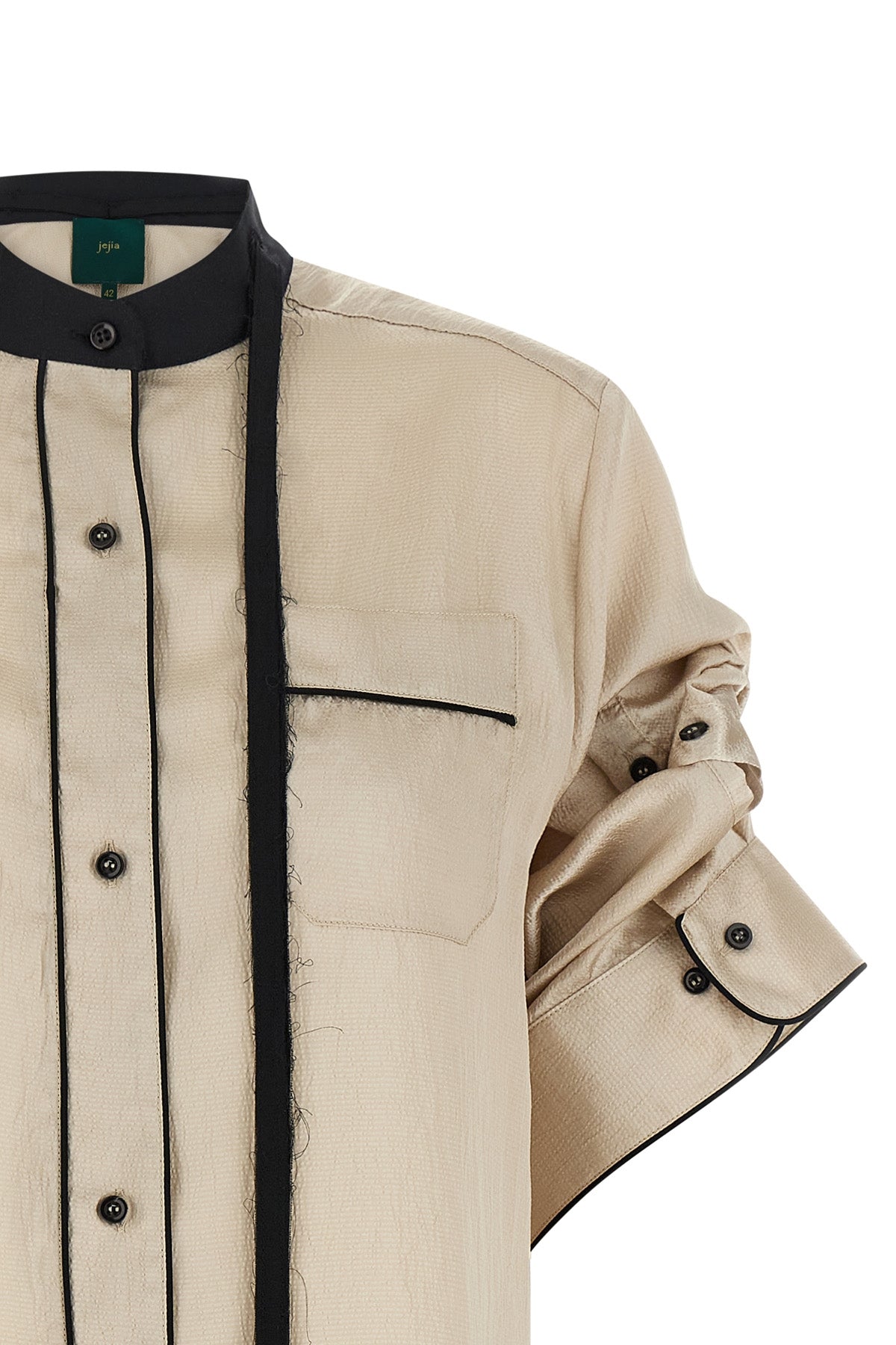 berta shirt in crinkled satin-effect fabric