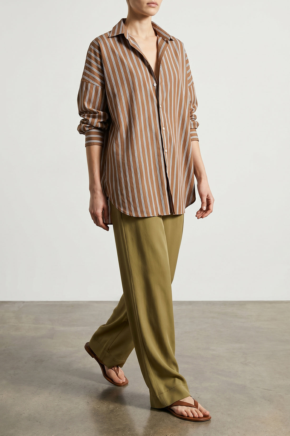 MAISON JEJIA 40 orlando striped cotton poplin shirt