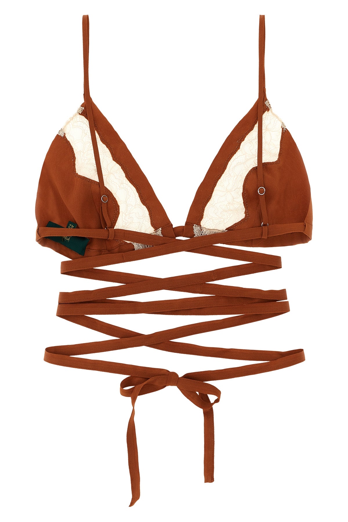 anna triangle bra in silk
