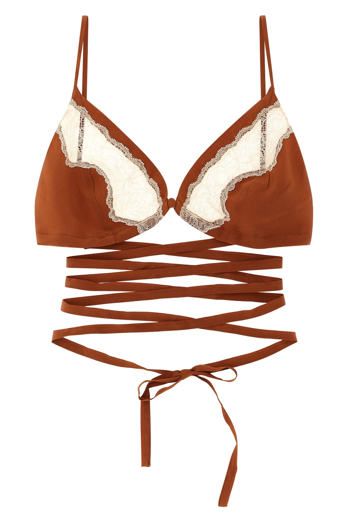 anna triangle bra in silk