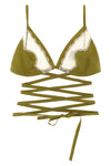 anna triangle bra in silk