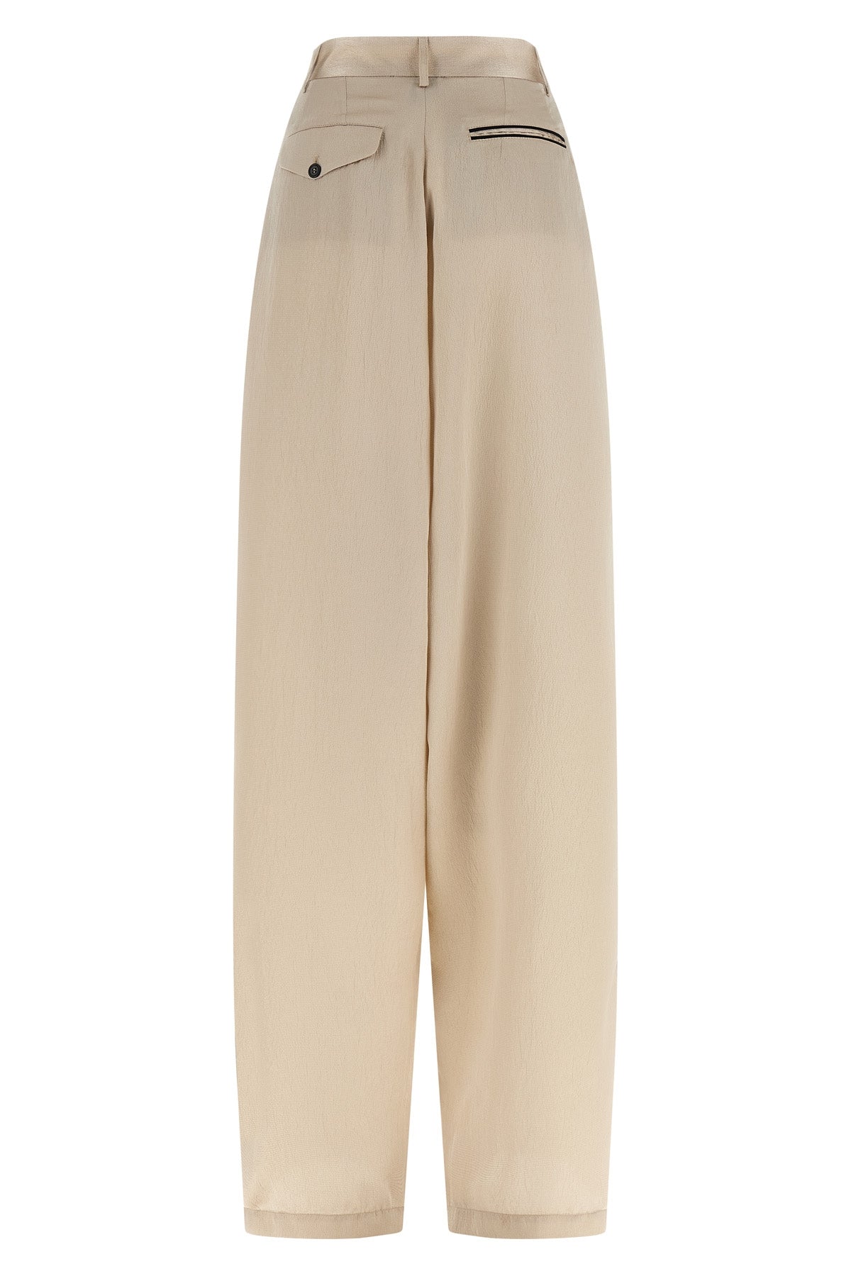 elsa crinkled satin-effect fabric pants