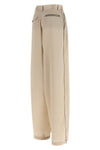 elsa crinkled satin-effect fabric pants