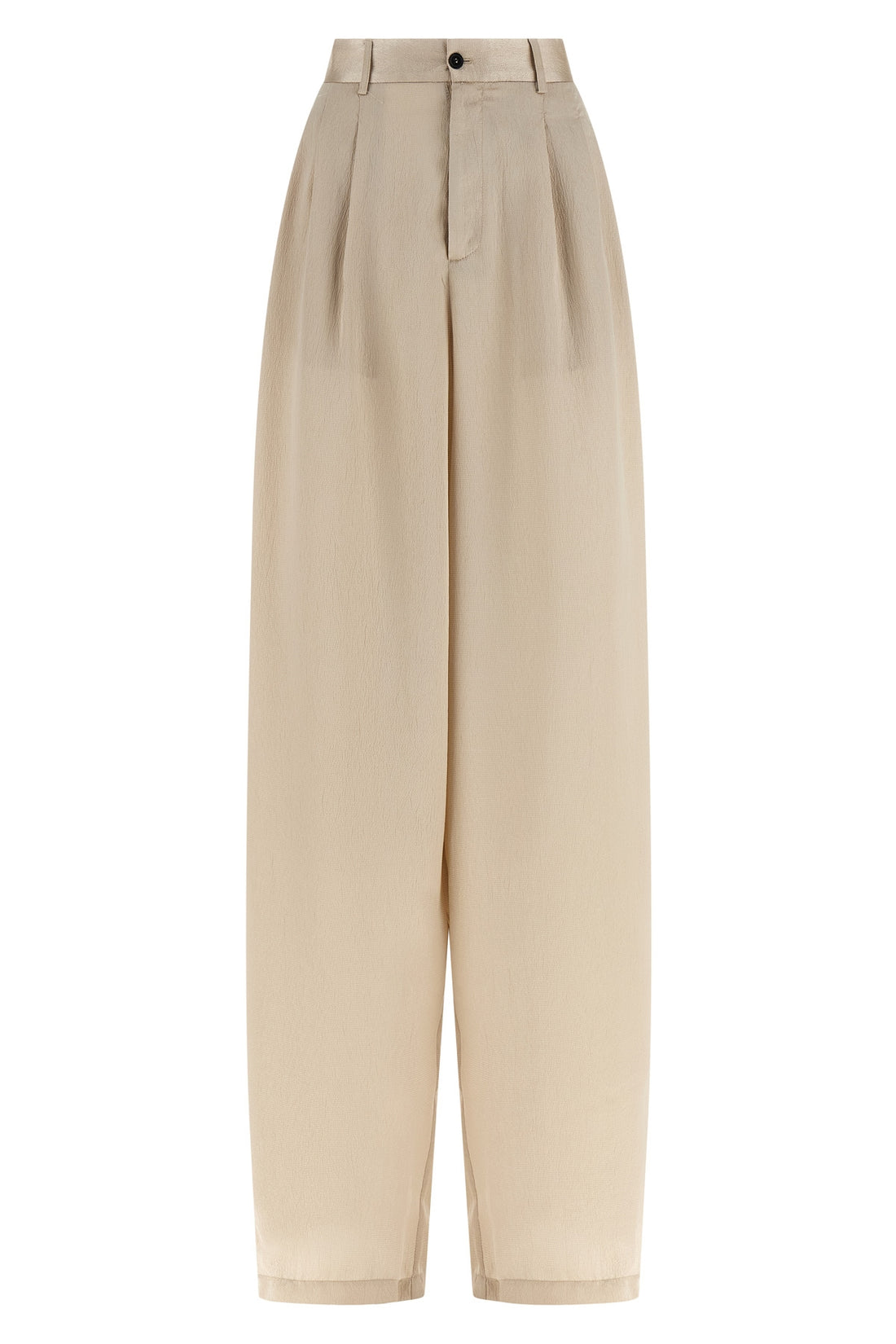 MAISON JEJIA 38 elsa crinkled satin-effect fabric pants