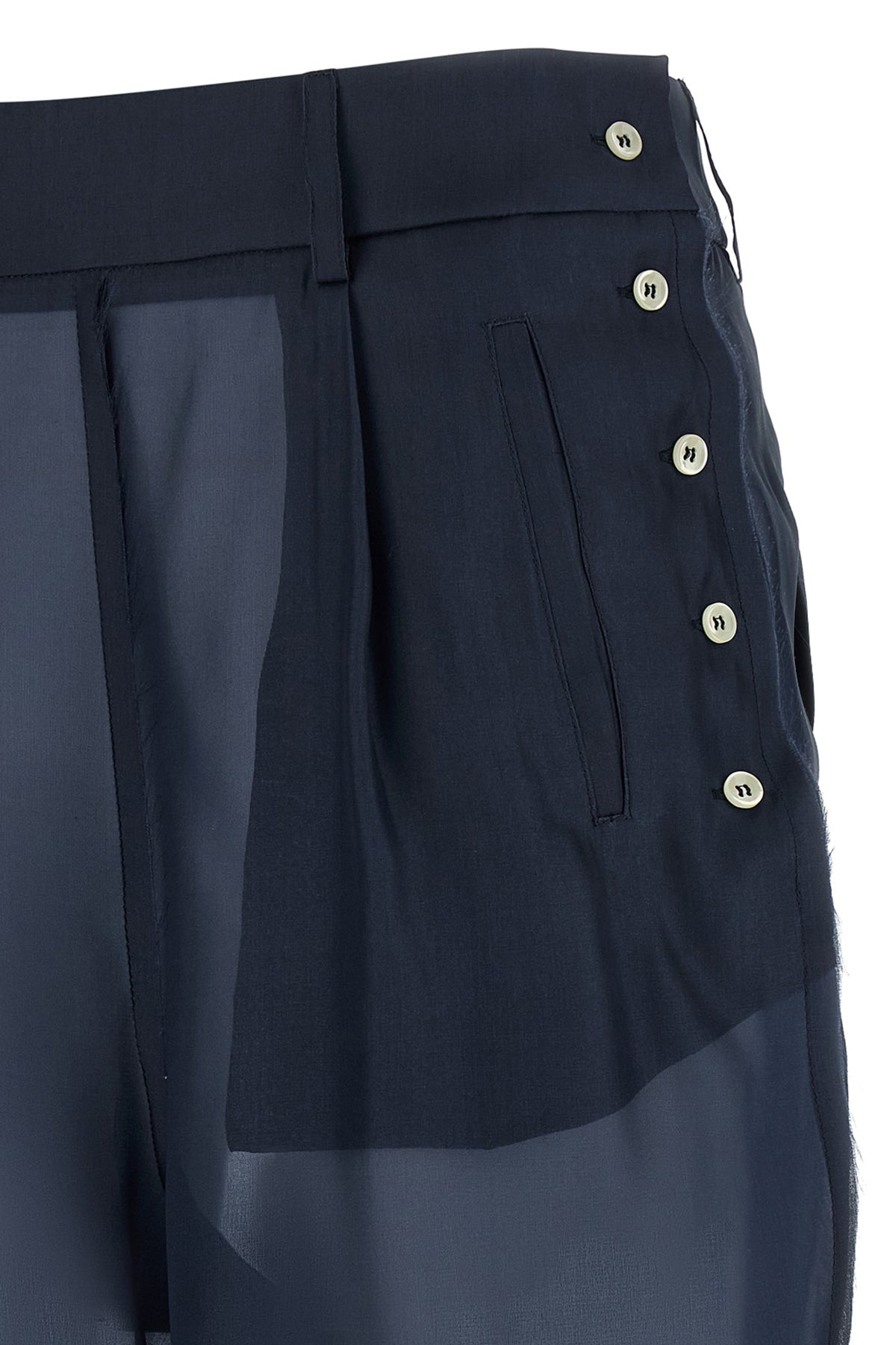 giulio semi-transparent silk trousers
