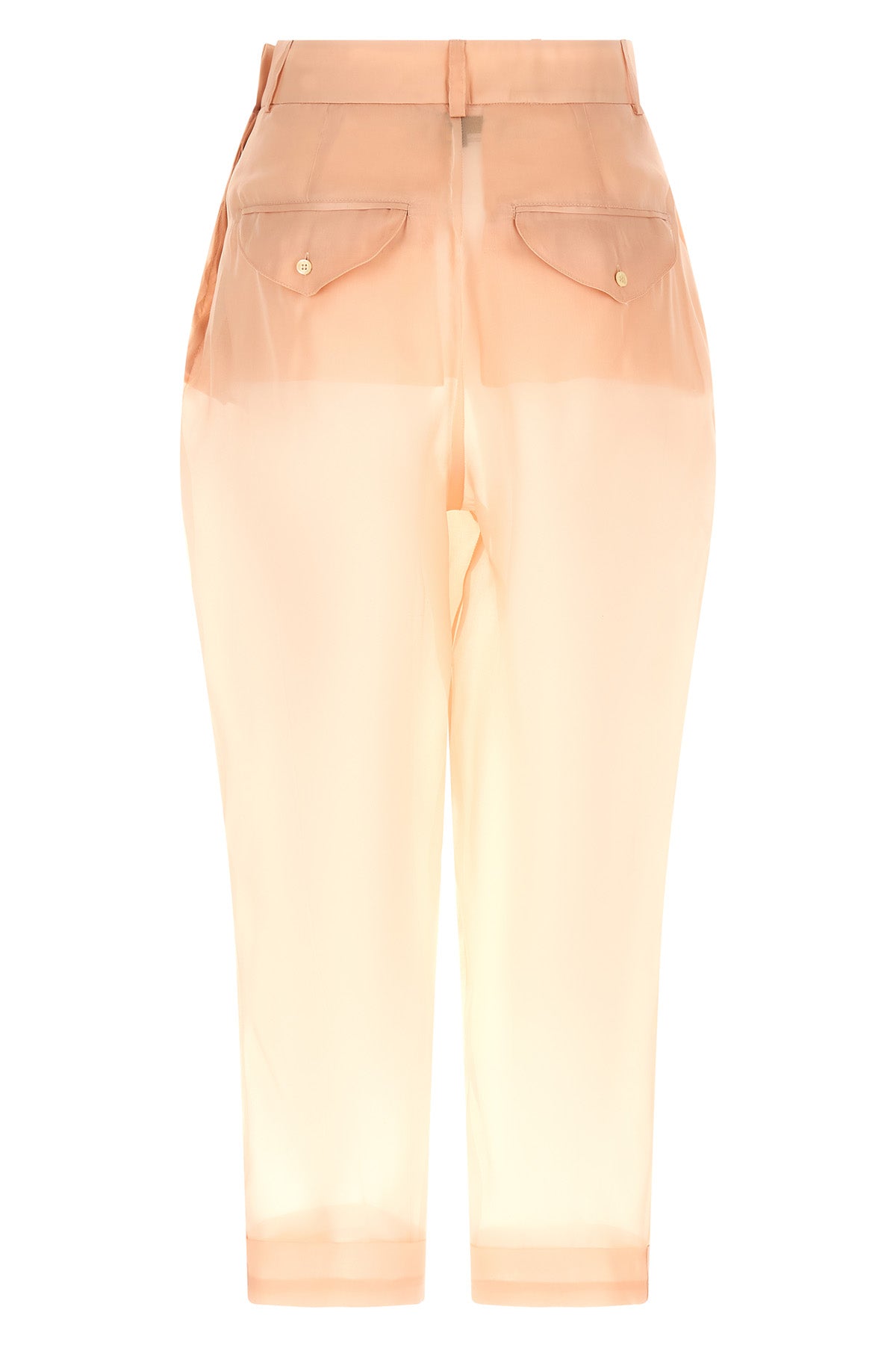 giulio semi-transparent silk trousers