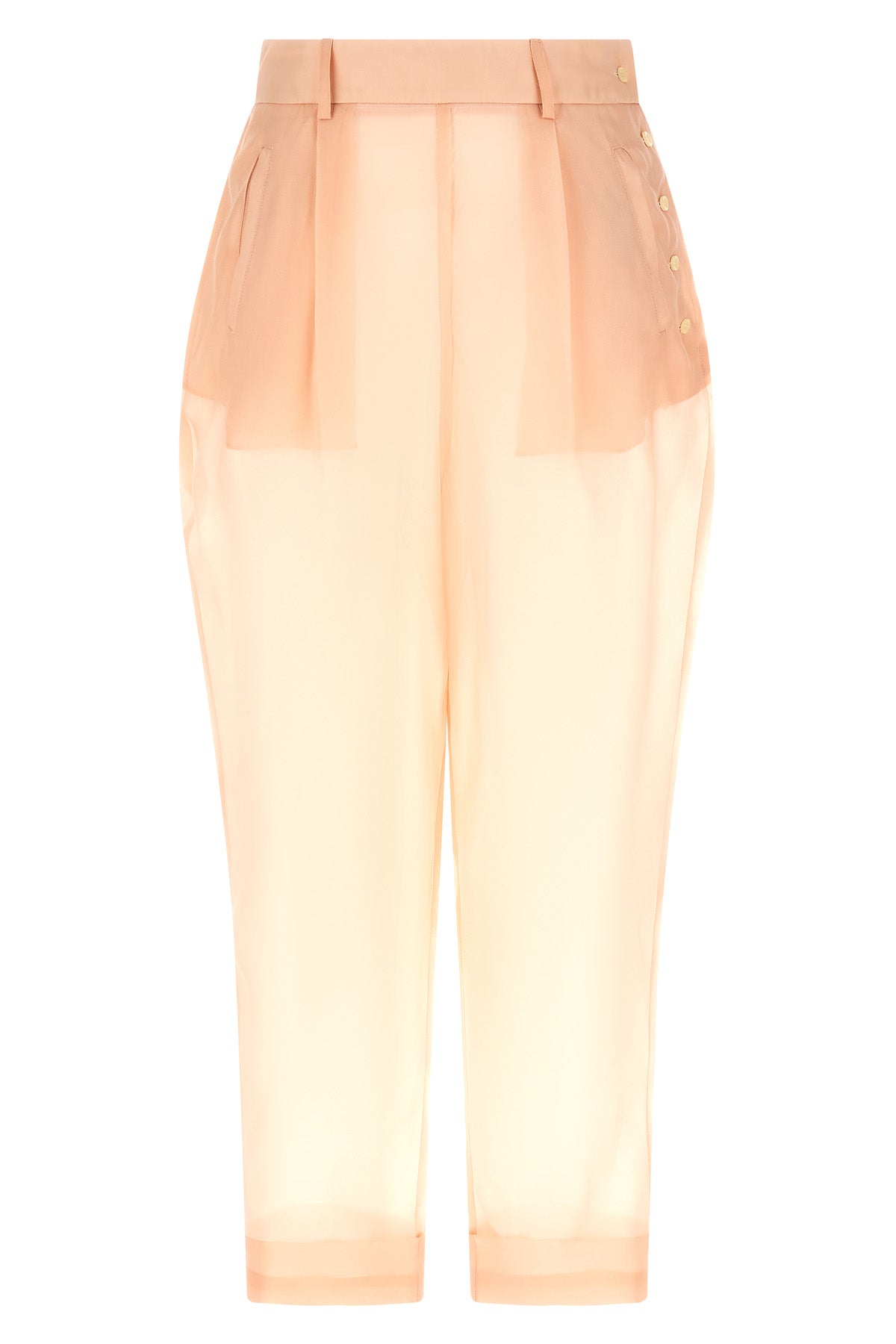 giulio semi-transparent silk trousers