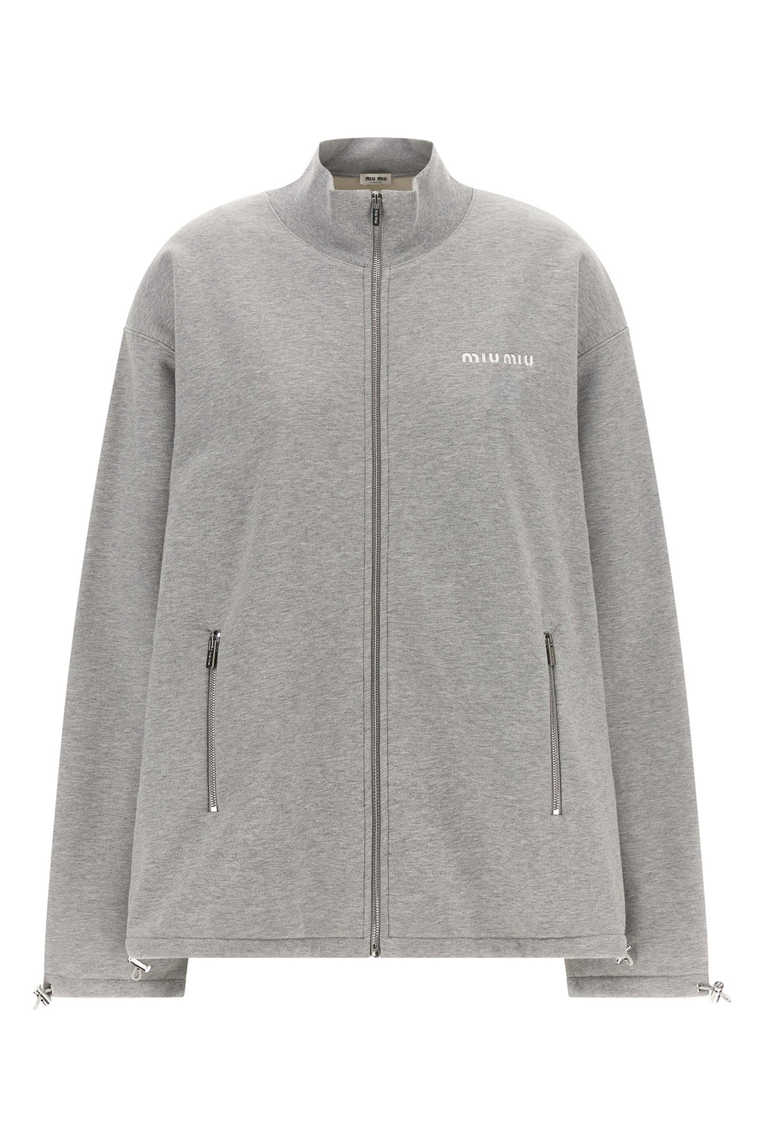 MIU MIU M the miu miu sweatshirt redefines the codes of casual dress through a sartorial c