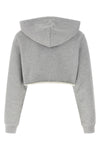 gauze mélange cotton hoodie