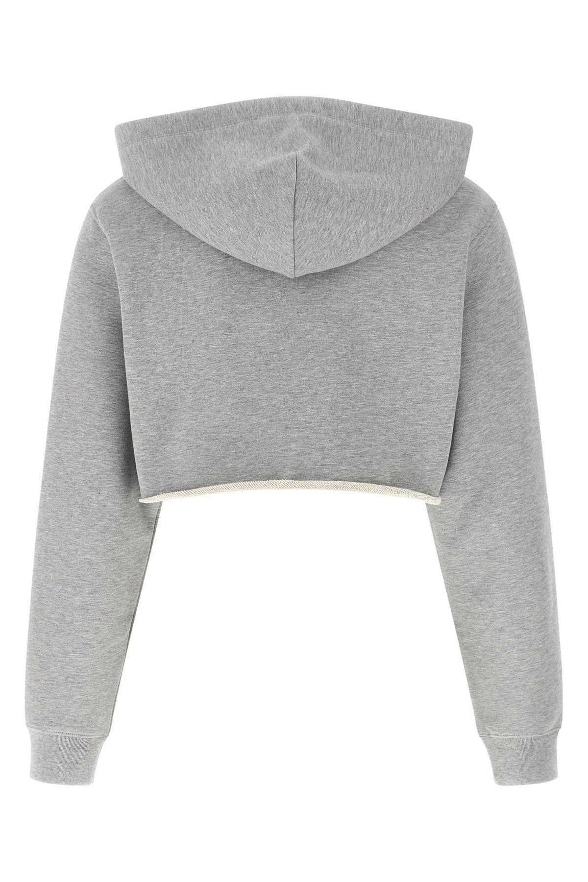 gauze mélange cotton hoodie