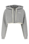 gauze mélange cotton hoodie