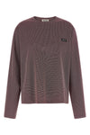 striped jacquard jersey t-shirt