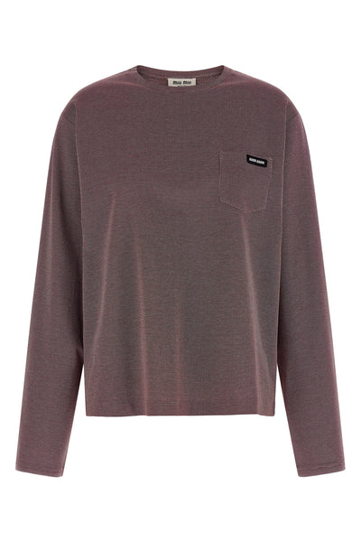 striped jacquard jersey t-shirt