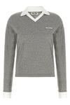 mélange cotton jersey polo shirt