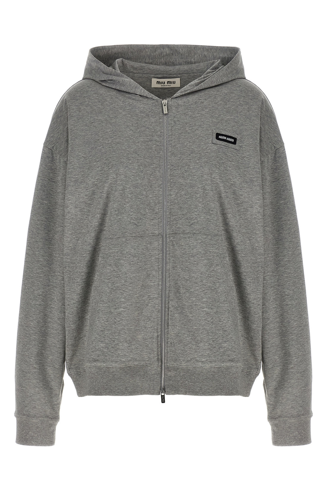 MIU MIU S cotton mélange jersey hoodie