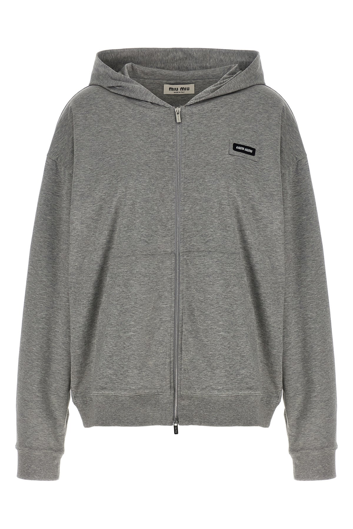 cotton mélange jersey hoodie