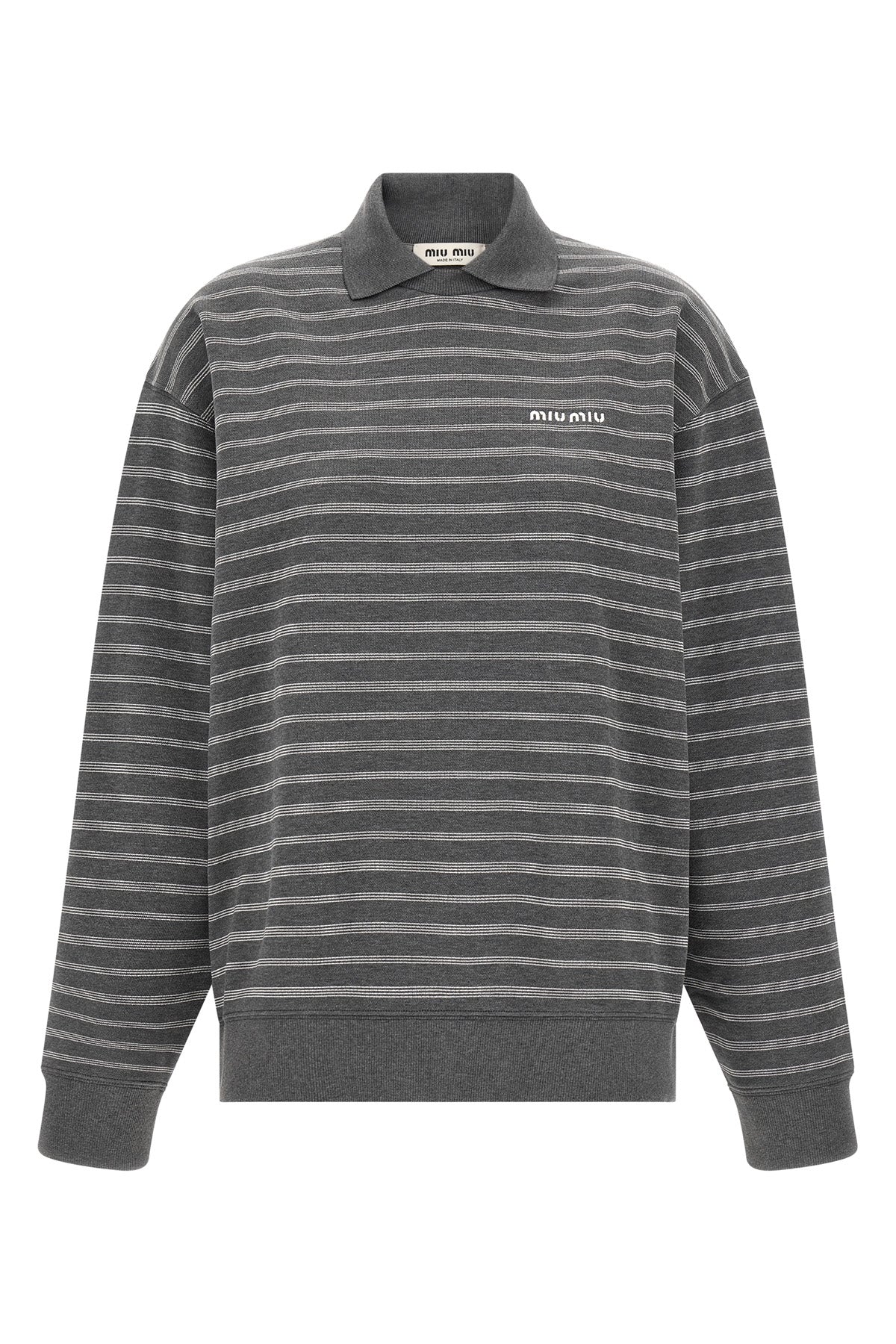 the miu miu striped polo shirt redefines casual luxury through a precise sartori