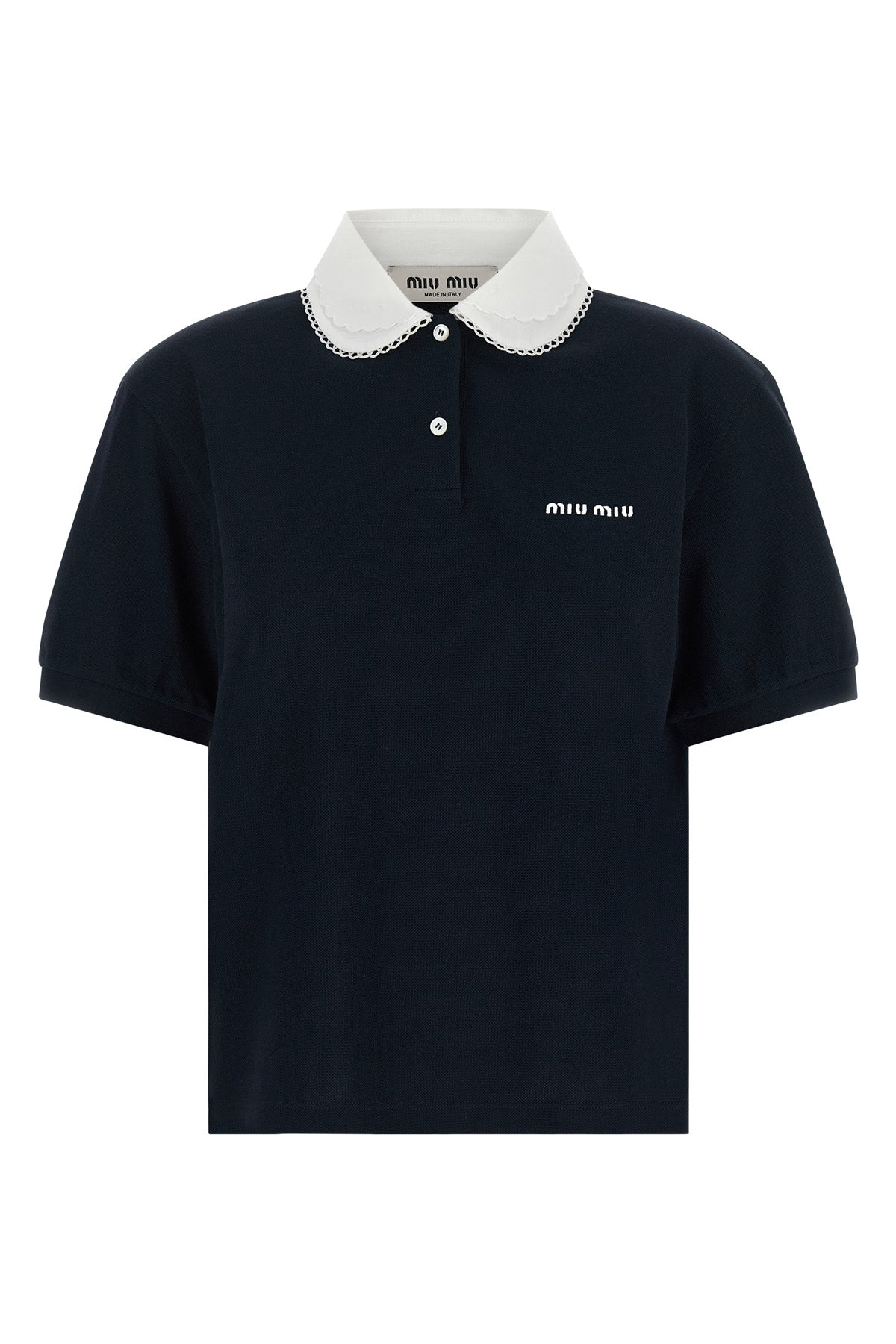 the miu miu cotton piqué polo shirt redefines casual dress codes through meticul