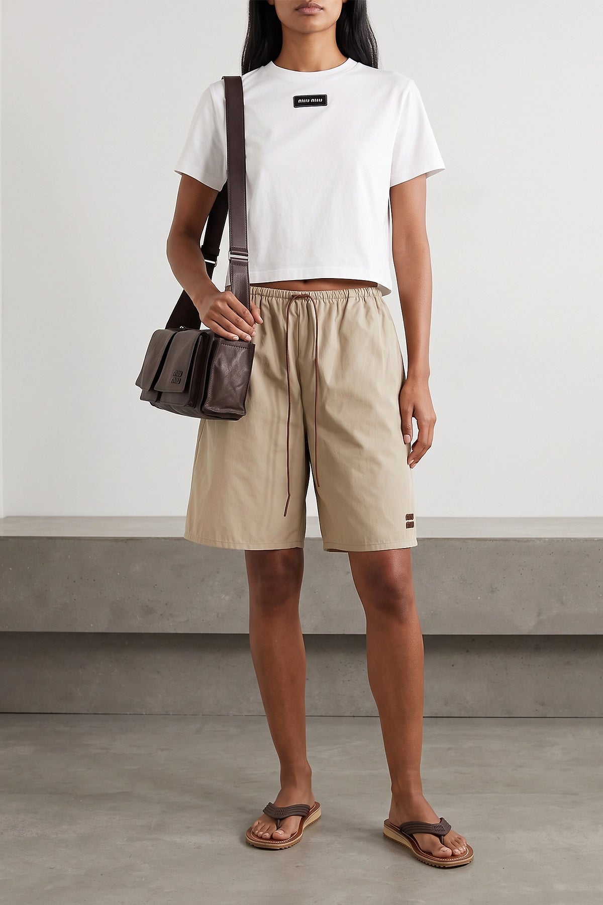 the miu miu t-shirt redefines the codes of casual dress through studied proporti