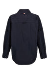 snap front ripstop nylon overshirt