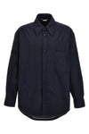 snap front ripstop nylon overshirt