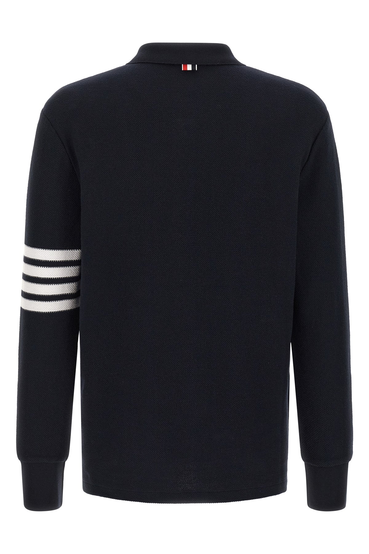 textured piqué cotton polo shirt