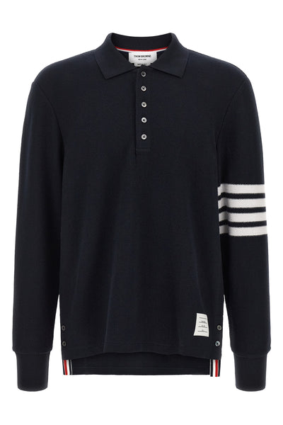 textured piqué cotton polo shirt