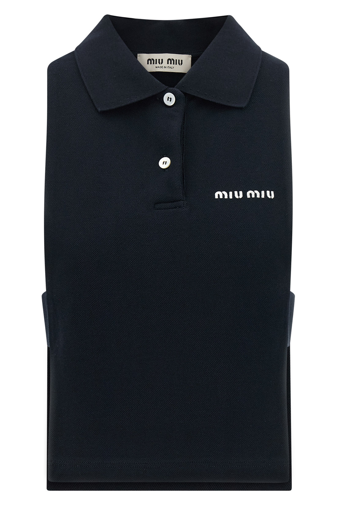 MIU MIU M polo top in lightweight cotton piquet