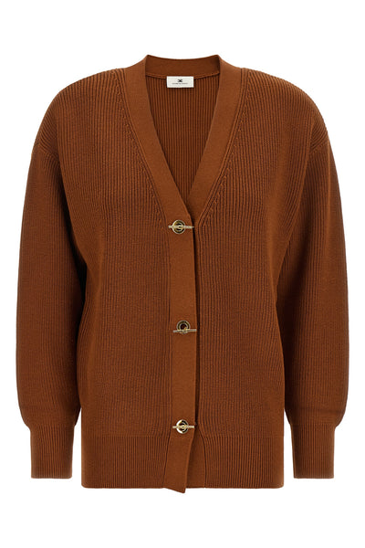 the elisabetta franchi tricot cardigan defines contemporary knitwear through a r