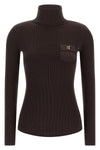 the elisabetta franchi high neck sweater defines an essential model through a ri
