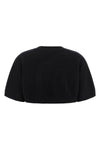 the elisabetta franchi top stands out for a cropped silhouette