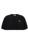 the elisabetta franchi top stands out for a cropped silhouette