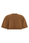 the elisabetta franchi top redefines the proportions of contemporary knitwear th
