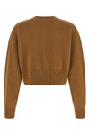 the elisabetta franchi tricot sweater cardigan redefines the proportions of ever