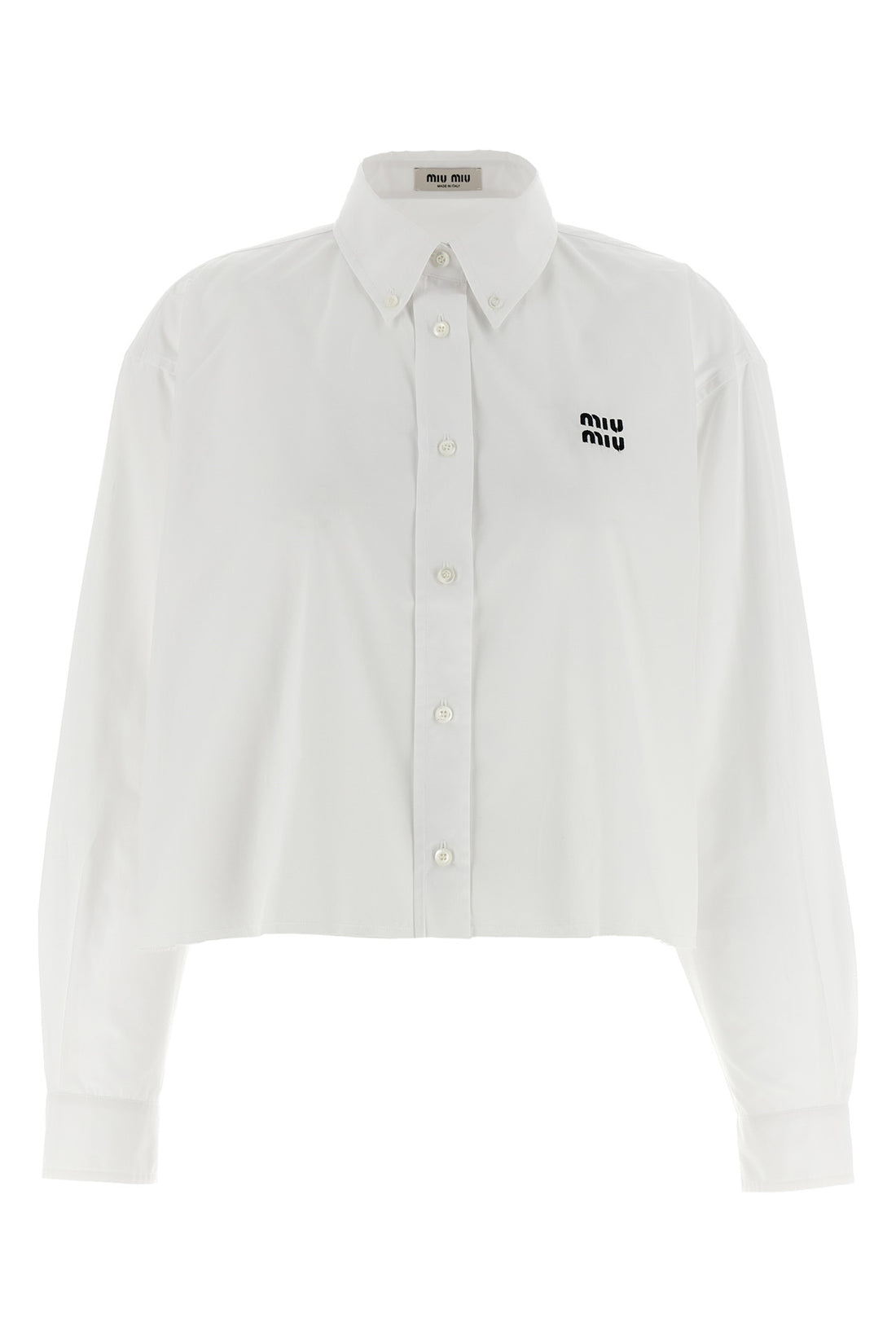 MIU MIU 40 button-down cotton poplin shirt