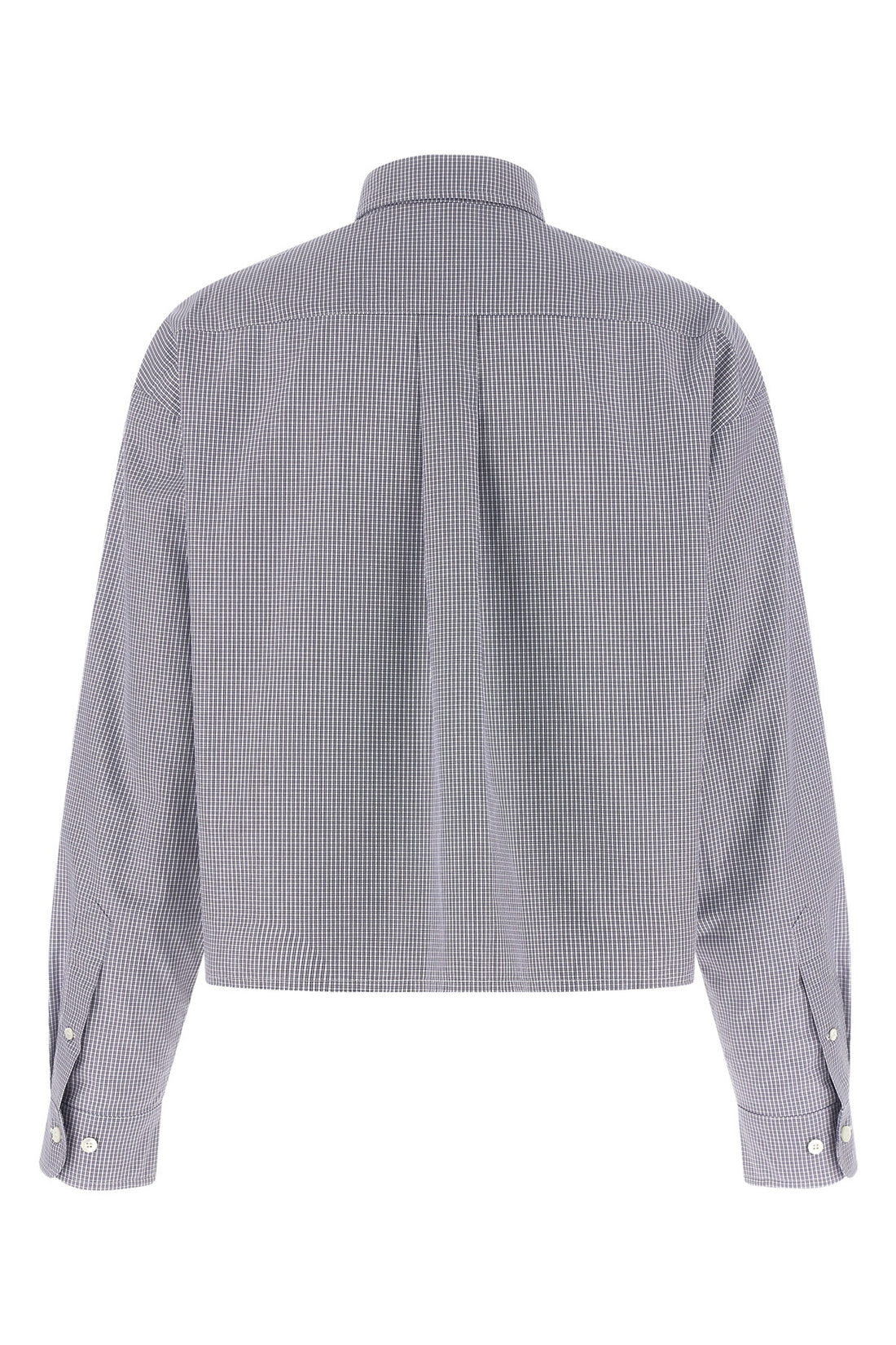 MIU MIU 36 checkered cotton poplin shirt