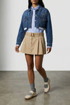 striped cotton poplin cropped shirt