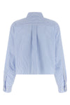 striped cotton poplin cropped shirt