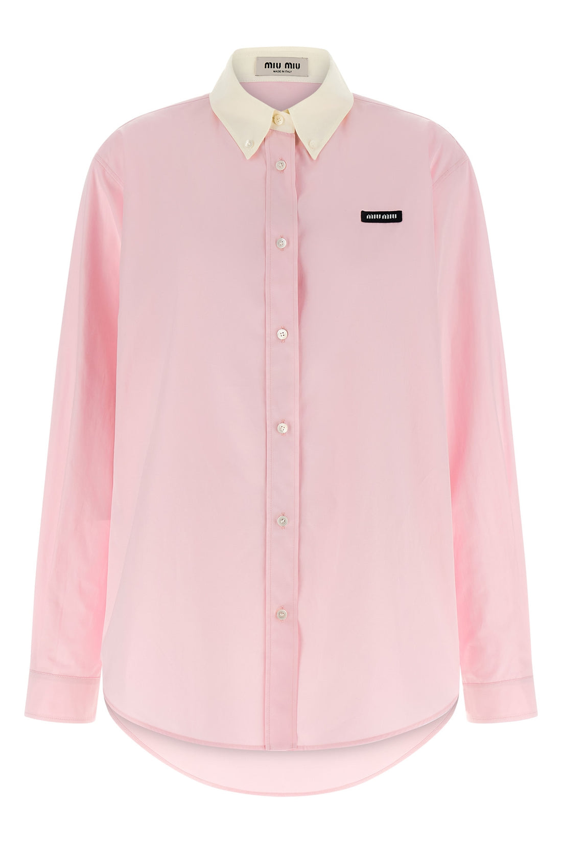 MIU MIU 40 button-down cotton poplin shirt