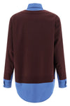 layering poplin and cashmere shirt