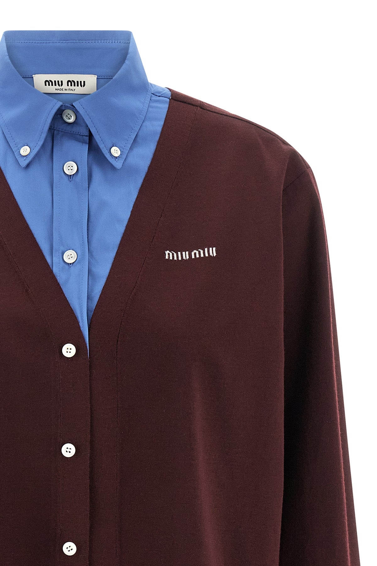 layering poplin and cashmere shirt